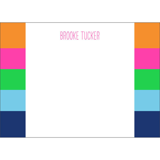 Sorbet Stripes Flat Note Cards